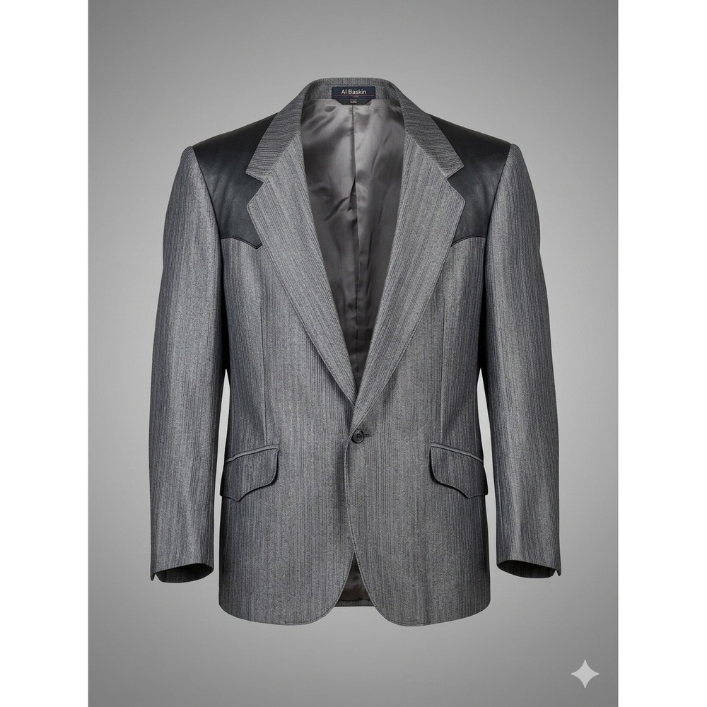 Vintage Tony Alamo Western‎ Cowboy Blazer Rockabilly Festival Gray Size 44 Texas